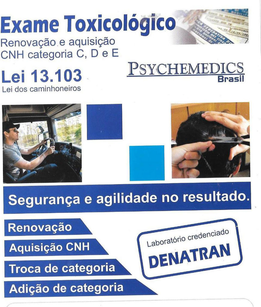 EXAME TOXICOLÓGICO É NO BIO ANALISES